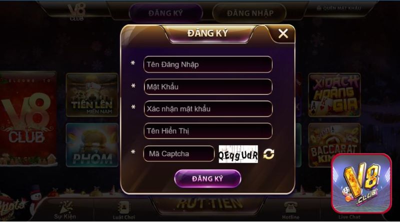 Đăng ký game V8 Club trong vòng một nốt nhạc